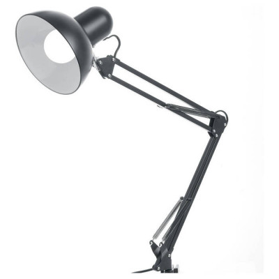 Светильник настольный под лампу E27, max 60W, 230V на струбцине, черный, DE1430, Feron 24233