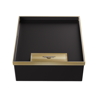 Donel Лючок в пол 24 мод. (12 мод. 45х45 мм.), латунь, в уровень с напольным покрытием, DFB24BRLVL