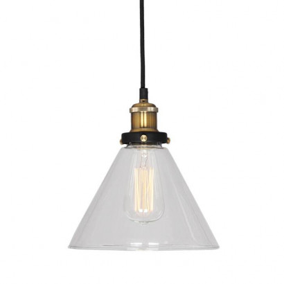 LUSSOLE GLEN COVE Подвесной светильник, цвет основания - черный, плафон - стекло (цвет - прозрачный), 1x60W E27, LSP-9607