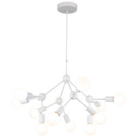 LUSSOLE KENNER Люстра подвесная, цвет основания - белый, 12x40W E27, LSP-8270