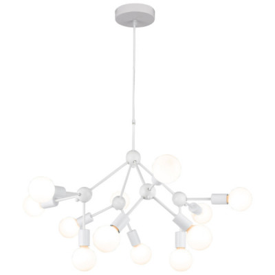 LUSSOLE KENNER Люстра подвесная, цвет основания - белый, 12x40W E27, LSP-8270