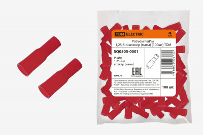 Разъем РшИм 1,25-5-4 штекер (мама) (100шт) TDM Electric, SQ0505-0001