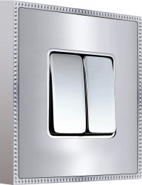 Fede Выключатель 2-клавишный, цвет Bright Chrome, серия Belle Epoque Metall