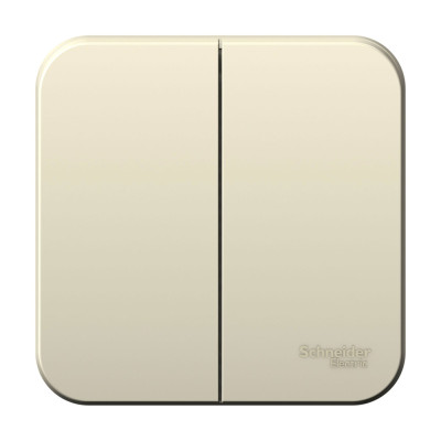 BLANCA О/У 2-клавишный ВЫКЛЮЧАТЕЛЬ (cх.5), 10А, 250B,МОЛОЧНЫЙ