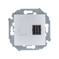 Simon Simon15 Розетка HDMI, алюминий, 1591407-033