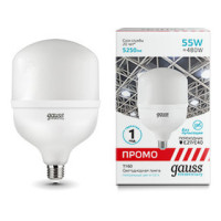 Лампа Gauss Elementary T160 55W 5250lm 4100K E27/E40 Promo LED 1/8, 60426 Лампа Gauss Elementary T160 55W 5250lm 4100K E27/E40 Promo LED 1/8, 60426