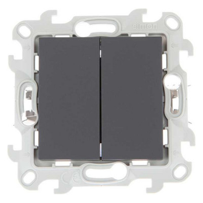 Simon Двухклавишный выкл Push&Go, графит, 2420398-038