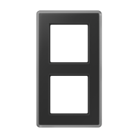 Рамка на 2 поста, стекло черный, Jung Рамка на 2 поста, стекло черный, Jung