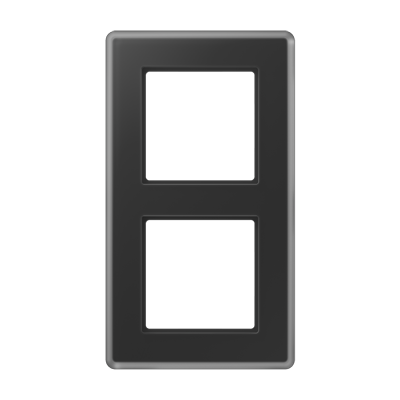 Рамка на 2 поста, стекло черный, Jung