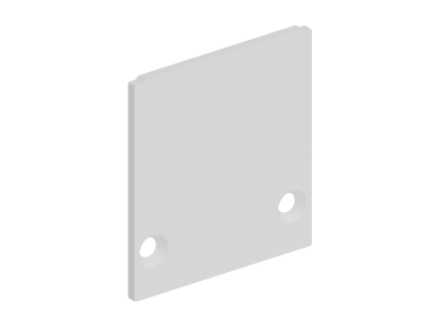 Donel,Боковая  глухая заглушка для профиля DN18506 Цвет:Белый матовый,RAL9003,Серия:DN8ALE, DNCAP18506RAL9003