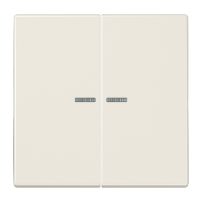 Двойная клавиша с окошками для балансирных механизмов выключателей (кнопок), в комплекте с CD95HP (крепежный элемент), возможно IP44; дюропласт; слоновая кость; LS990, LS995KO5