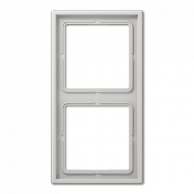 Рамка для вертикальной и горизонтальной установки, 2 поста; дюропласт; светло-серый; LS990, LS982LG
