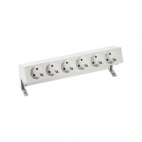 Simon 400 Белый Настольный розеточный блок, 6x2P+E, 42606000-130