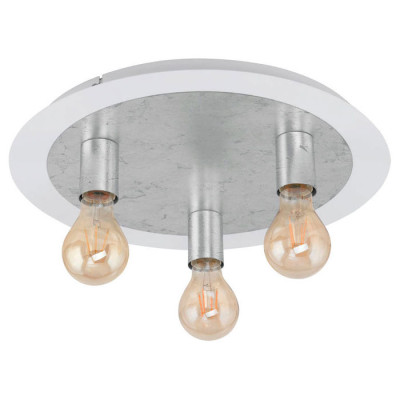 97495 Светодиод. потолочный светильник PASSANO, 3х4W (E27), 3х330lm, ?450, H195, сталь, белый, сереб