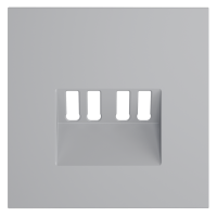 Накладка для розетки акустической 4-местной , S70 (серый), VLS001516