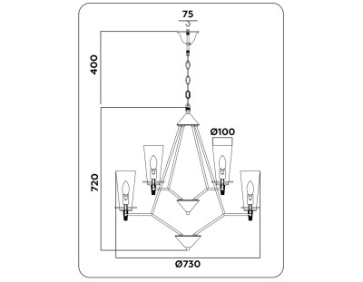 Подвесной светильник E14*9, AMBRELLA LIGHT, TR3238