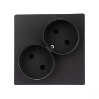 Simon Розекта 2х2К без защ штор, графит, 2450457-038