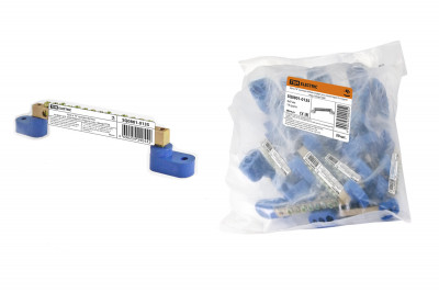 Шина "N" нулевая 6х9мм на двух угл. изоляторах 14 групп инд. стикер TDM Electric, SQ0801-0135