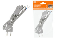 Шнур с выключателем и плоской вилкой с вырезом ШУ03В ШВВП 2х0,75мм2 2 м. серебр. металлик TDM Electric, SQ1305-0025 Шнур с выключателем и плоской вилкой с вырезом ШУ03В ШВВП 2х0,75мм2 2 м. серебр. металлик TDM Electric, SQ1305-0025