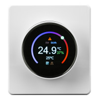 Терморегулятор ROUND Wi-Fi с/у перламутр KRANZ, KR-78-0728-1 Терморегулятор ROUND Wi-Fi с/у перламутр KRANZ, KR-78-0728-1