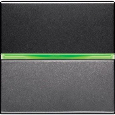 N2202.5 AN - Механизм 1-клавишного переключателя с клавишей с контрольной подсветкой, 2-модульный, серия Zenit, цвет антрацит - 2CLA220250N1801