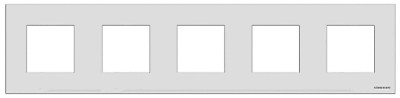 N2275 BL - Рамка 5-постовая, 2-модульная, серия Zenit, цвет альпийский белый - 2CLA227500N1101