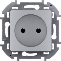 Legrand Розетка без заземления - Legrand Inspiria - без шторок 16А 250В винтовые зажимы - алюминий, 673712