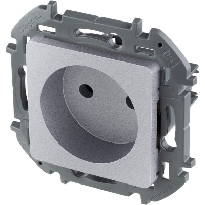 Legrand Розетка без заземления - Legrand Inspiria - без шторок 16А 250В винтовые зажимы - алюминий, 673712