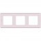 Рамка декоративная универсальная Legrand Inspiria, 3 поста, для горизонтальной или вертикальной установки, цвет "Розовый"