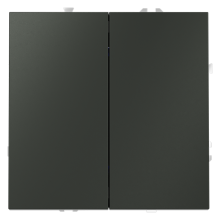 Выключатель с самовозвратом встраиваемый VOLTUM S70 двухклавишный 10А, (титан), VLS020606