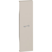 KM01F Bticino LIVING NOW. Лицевая панель с символом "ключ" для выключателей и переключателей 1 модуль.Цвет Песочный., KM01F