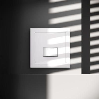 Датчик движения встраиваемый VOLTUM S70, (белый матовый), VLS070502