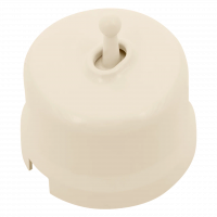 Bironi Выключатель 1-кл. проходной, пластик, цвет Песочное золото (тумблерный), B1-231-24