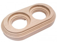 Bironi Рамка 2 постовая для открытой проводки (Натурэль на бревно 280мм), BFC28-620-10