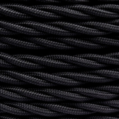 BIRONI Черный матовый Витой провод 2*1,5 50м, B1-424-73-50