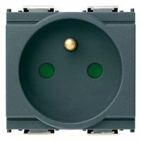 Vimar Розетка 2П+T 10/16A французский стандарт, серая, 16212