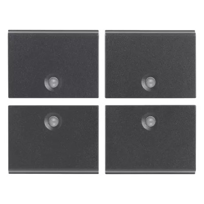 Vimar 4 половинки одномодульной клавиши без символов, серые, 16841