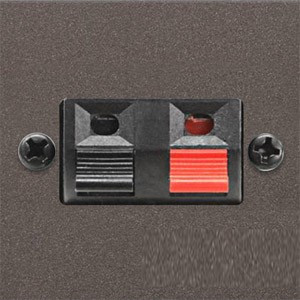 N2257.1 AN - Механизм аудиоразъёма для подключения громкоговорителей/динамиков (прищепки), чёрный+красный, 2-модульный, серия Zenit, цвет антраци - 2CLA225710N1801