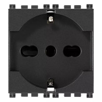 Vimar Розетка 2P+T 16A универсальная, серая, 19210