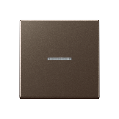 Одинарная клавиша с окошком для балансирных механизмов выключателей (кнопок) с подсветкой, в комплекте с AS90HP (крепежный элемент); дюропласт; мокко; A500, A590KO5MO