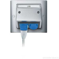 Aquadesign Рамка 1-ная, винт. крепл., заглушка, IP44, алюм.