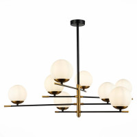 ST LUCE SL1203.422.08 Люстра потолочная ST-Luce Черный, Латунь/Белый E27 8*60W