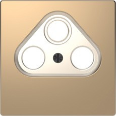 D-Life Накладка  TV розетки, 2(3) отверстия, шампань