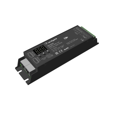 Декодер SMART-DMX-SUF (12-36V, 4x8A, RJ45) (Arlight, IP20 Металл, 5 лет), 028444