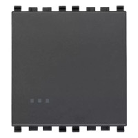 Vimar Переключатель 1P 10AX на 2 модуля серый с безвинтовыми клеммами, 20004.FX.2