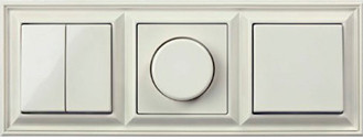 Jung Блок: Выключатель 1-клавишный + Выключатель 2-клавишный,  серия ECO PROFI DECO