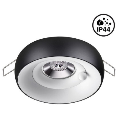 Novotech 370798 SPOT NT21 293 белый/черный Светильник встраиваемый влагозащищенный IP44 GU10 50W 220V WATER
