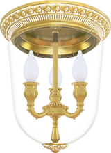 FD1092COP Fede CHANDELIER II VENEZIA Светильник с плафоном, CHANDELIER II VENEZIA, Gold White Patina