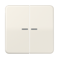 Клавиши для сдвоенных выключателей с подсветкой; слоновая кость, CD595KO5