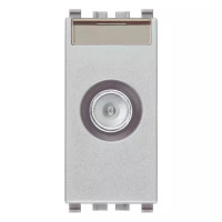 Vimar Розетка TV проходная 10DB "папа" ,серебро матовое, 20300.10.N